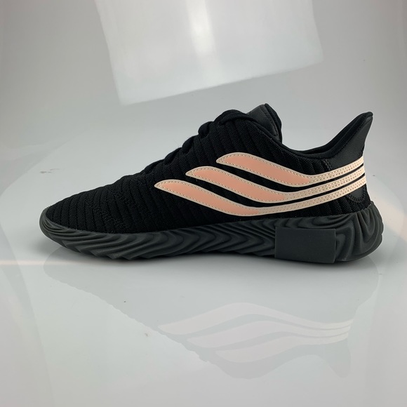 Adidas Sobakov Core Black Chalk Coral Sneakers New - Picture 3 of 7